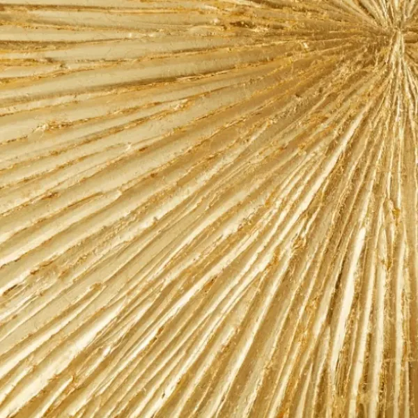 Wall Plaques-Kirkland's Home Sunburst Abstract Wall Plaque Gold