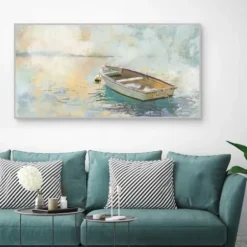 Canvas Art-Kirkland's Home Sunday Solitude Framed Canvas Art Print Blue