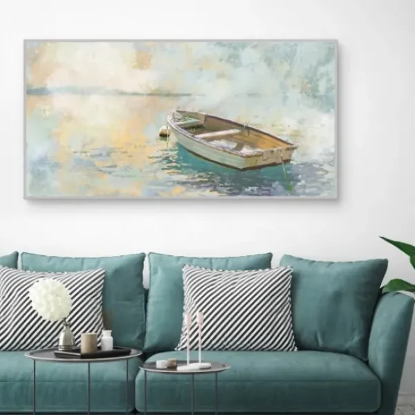 Canvas Art-Kirkland's Home Sunday Solitude Framed Canvas Art Print Blue