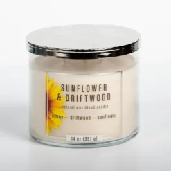 Candles-Kirkland's Home Sunflower And Driftwood Jar Candle White