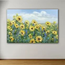 Canvas Art-Kirkland's Home Sunflower Fields Forever Giclee Canvas Art Print Yellow