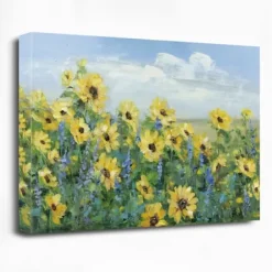 Canvas Art-Kirkland's Home Sunflower Fields Forever Giclee Canvas Art Print Yellow