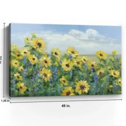 Canvas Art-Kirkland's Home Sunflower Fields Forever Giclee Canvas Art Print Yellow