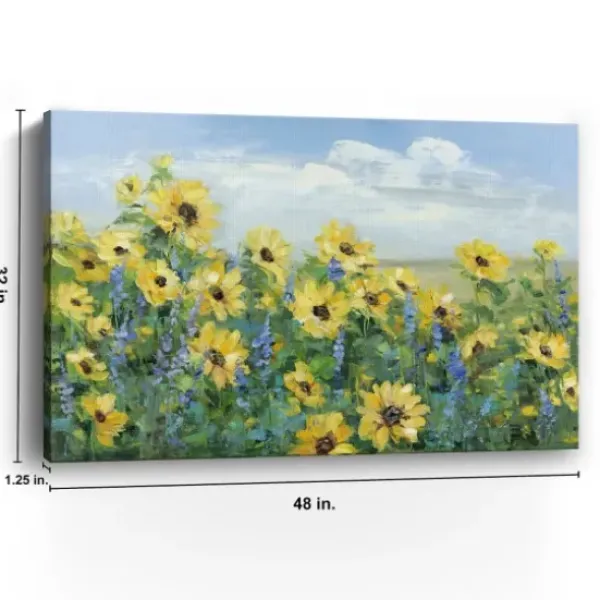 Canvas Art-Kirkland's Home Sunflower Fields Forever Giclee Canvas Art Print Yellow