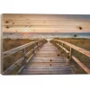 Wall Plaques-Kirkland's Home Sunset At Dune Beach Wood Art Print Green/Tan