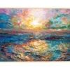 Canvas Art-Kirkland's Home Sunset In Mykonos Framed Canvas Art Print Blue/Multi
