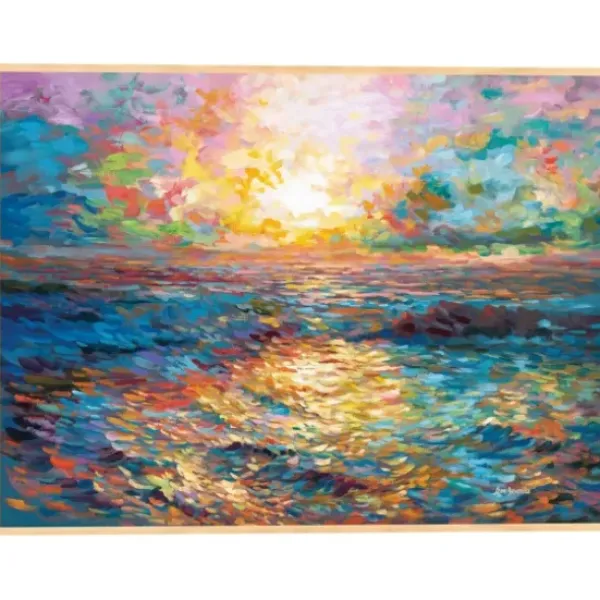 Canvas Art-Kirkland's Home Sunset In Mykonos Framed Canvas Art Print Blue/Multi