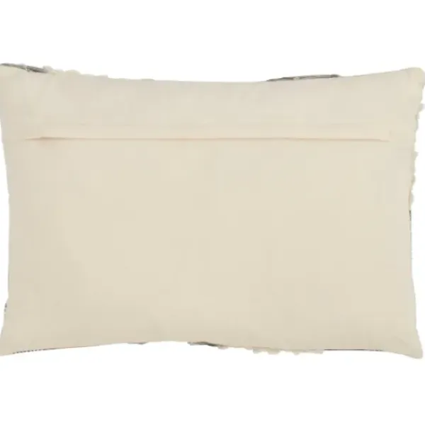 Pillows-Kirkland's Home Sunshine Boucle Textured Lumbar Throw Pillow Yellow/White/Gray