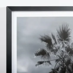 Framed Art-Kirkland's Home Swaying Palms Framed Art Print Black/White