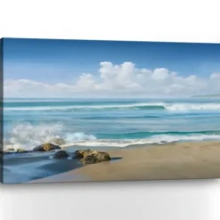 Canvas Art-Kirkland's Home Sweeping Blue Canvas Art Print, 60X40 In. Blue/Tan