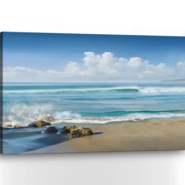 Canvas Art-Kirkland's Home Sweeping Blue Canvas Art Print, 60X40 In. Blue/Tan