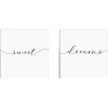 Wall Quotes & Signs-Kirkland's Home Sweet Dreams Diptych Giclee Canvas Print Set Black/White