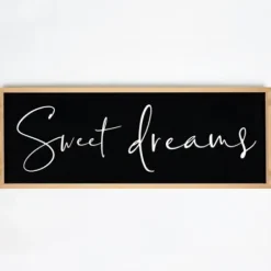Wall Quotes & Signs-Kirkland's Home Sweet Dreams Wood Frame Wall Plaque Black