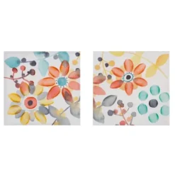 Canvas Art-Kirkland's Home Sweet Florals Canvas Art Prints, Set Of 2 Multi