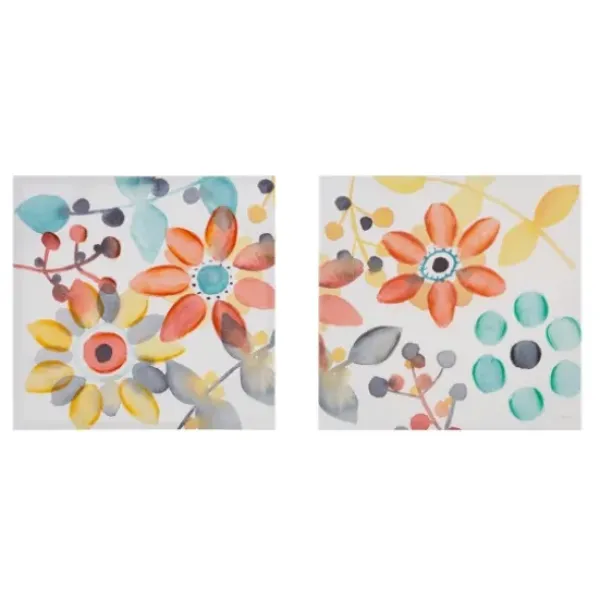 Canvas Art-Kirkland's Home Sweet Florals Canvas Art Prints, Set Of 2 Multi