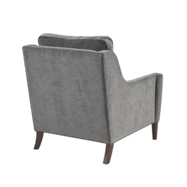 Accent Chairs-Kirkland's Home Swoop Arm Upholstered Accent Chair Gray
