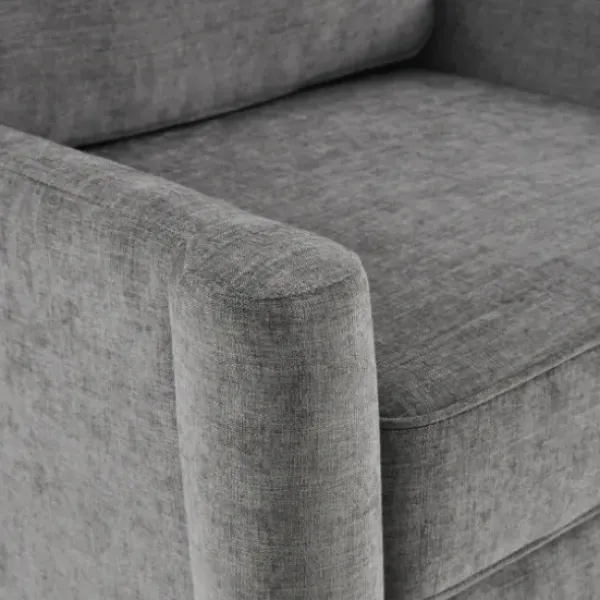 Accent Chairs-Kirkland's Home Swoop Arm Upholstered Accent Chair Gray
