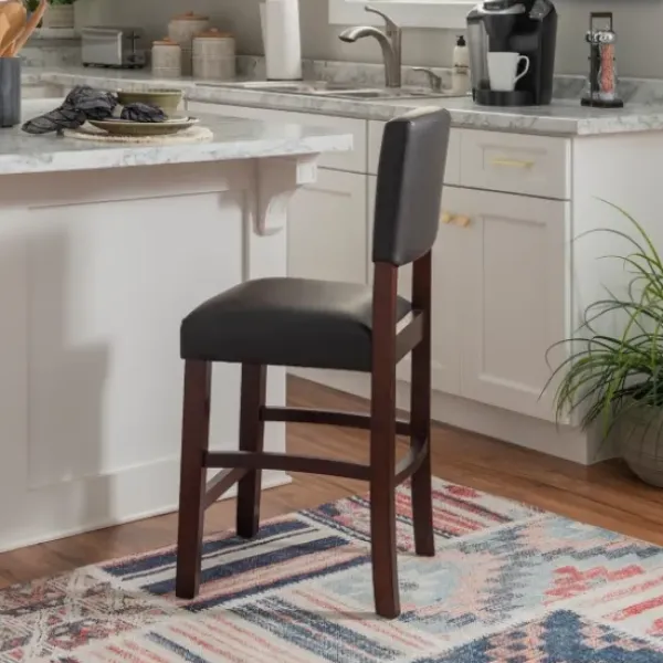 Bar Stools & Counter Height Stools-Kirkland's Home Sydney Espresso Counter Stool Brown