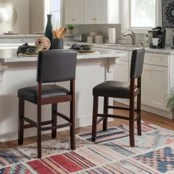 Bar Stools & Counter Height Stools-Kirkland's Home Sydney Espresso Counter Stool Brown