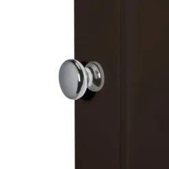 Cabinets & Sideboards-Kirkland's Home Tall Espresso Open Shelves Cabinet Brown