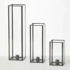 Candle Holders-Kirkland's Home Tall Frame 3-Pc. Tapered Candle Holder Set Black