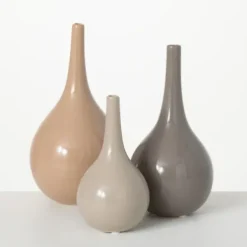 Vases-Kirkland's Home Tall Gold Marble Ceramic Vase Gray/Gold