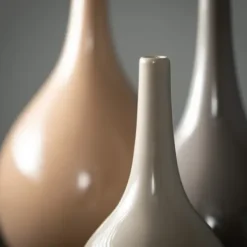 Vases-Kirkland's Home Tall Gold Marble Ceramic Vase Gray/Gold