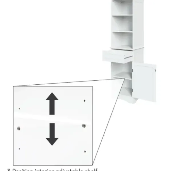 Cabinets & Sideboards-Kirkland's Home Tall Open Shelves Cabinet White