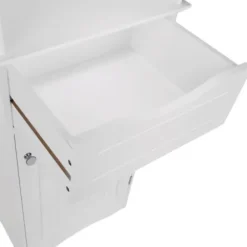 Cabinets & Sideboards-Kirkland's Home Tall Open Shelves Cabinet White