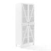 Cabinets & Sideboards-Kirkland's Home Tall Triangle 4-Door Wood Cabinet White