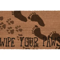 Doormats-Kirkland's Home Tan And Black Scroll Welcome Doormat, 48X30 In. Tan/Black