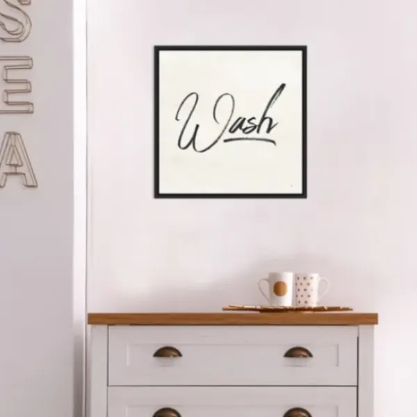 Wall Quotes & Signs-Kirkland's Home Tan And Black Wash Laundry Framed Wall Plaque Tan/Black