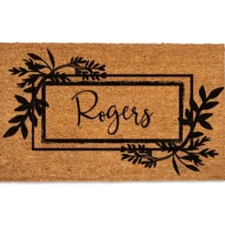 Doormats-Kirkland's Home Tan And Black Welcome Heart Doormat Tan/Black/Red