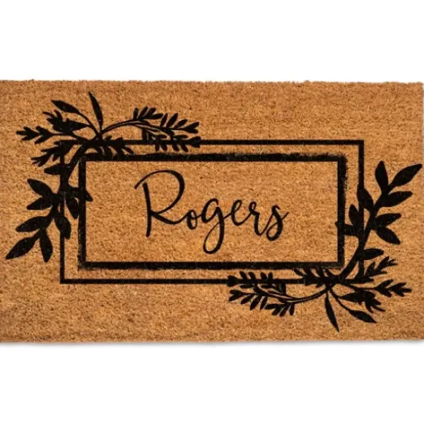 Doormats-Kirkland's Home Tan And Black Welcome Heart Doormat Tan/Black/Red
