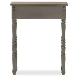 Console Tables-Kirkland's Home Tan And Gray Ornate Ball Turned Console Table