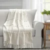 Blankets & Throws-Kirkland's Home Tan And White Herringbone Stripe Throw Tan/White