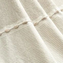 Blankets & Throws-Kirkland's Home Tan And White Herringbone Stripe Throw Tan/White