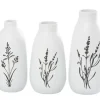 Vases-Kirkland's Home Tan And White Striped Coastal Ceramic Vase, 9 In. Tan/White