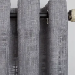 Curtains & Drapes-Kirkland's Home Tan Becky Curtain Panel Set, 96 In. Tan/White