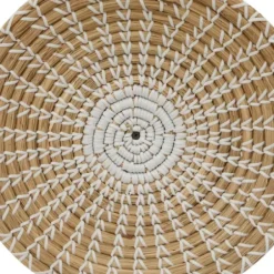 Wall Plaques-Kirkland's Home Tan Bohemian Seagrass 5-Pc. Wall Plaque Set Tan/White/Black