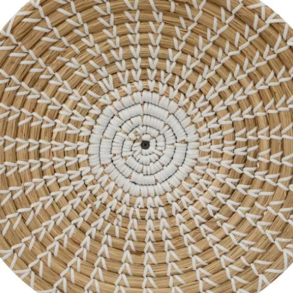 Wall Plaques-Kirkland's Home Tan Bohemian Seagrass 5-Pc. Wall Plaque Set Tan/White/Black