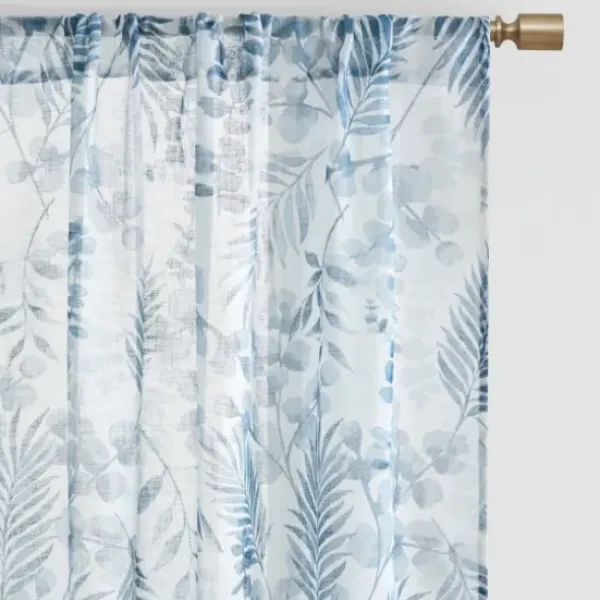 Curtains & Drapes-Kirkland's Home Tan Deena Curtain Panel Set, 84 In. Tan/Ivory