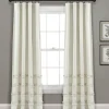 Curtains & Drapes-Kirkland's Home Tan Deena Curtain Panel Set, 96 In. Tan/White