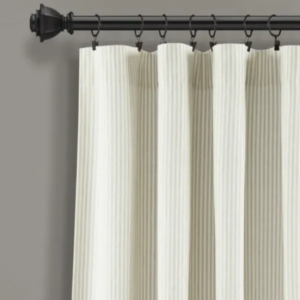 Curtains & Drapes-Kirkland's Home Tan Deena Curtain Panel Set, 96 In. Tan/White