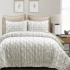 Comforters-Kirkland's Home Tan Pintuck Stripe King 5-Pc. Comforter Set Tan/White