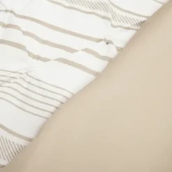 Comforters-Kirkland's Home Tan Pintuck Stripe King 5-Pc. Comforter Set Tan/White