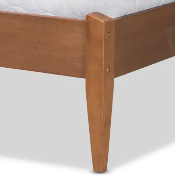 Beds & Headboards-Kirkland's Home Tan Upholstered Classic Wood Full Platform Bed Tan/Brown