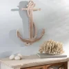 Wall Plaques-Kirkland's Home Tan Wooden Anchor Plaque Tan/White