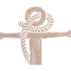 Wall Plaques-Kirkland's Home Tan Wooden Anchor Plaque Tan/White