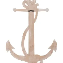 Wall Plaques-Kirkland's Home Tan Wooden Anchor Plaque Tan/White